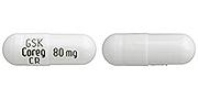 Carvedilol phosphate extended-release 80 mg GSK Coreg CR 80 mg