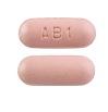 Pill AB 1 Peach Capsule-shape is Quetiapine Fumarate Extended-Release