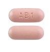 Pill AB 1 Peach Capsule/Oblong is Quetiapine Fumarate Extended-Release