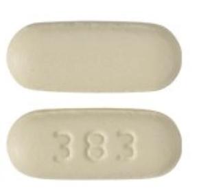 Pill 383 Yellow Capsule/Oblong is Quetiapine Fumarate Extended-Release