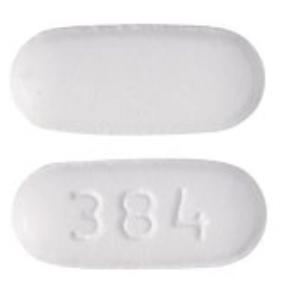 Pill 384 White Capsule/Oblong is Quetiapine Fumarate Extended-Release