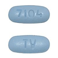 Pill TV 7104 is Tenofovir Disoproxil Fumarate 300 mg