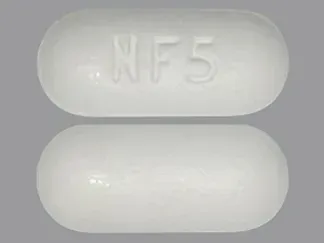 Pill NF5 White Capsule/Oblong is Metformin Hydrochloride Extended-Release