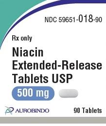 Niacin extended-release 500 mg T 65