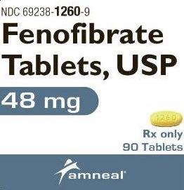 Pill AN 1260 Yellow Oval is Fenofibrate