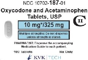 Acetaminophen and oxycodone hydrochloride 325 mg / 10 mg A 21