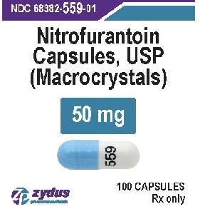 Nitrofurantoin (macrocrystals) 50 mg 559