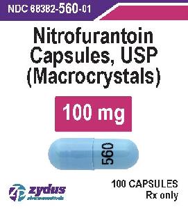 Nitrofurantoin (macrocrystals) 100 mg 560