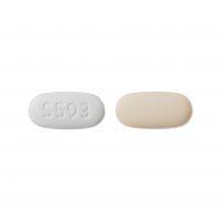 Pill S593 White & Yellow Capsule/Oblong is Hydrochlorothiazide and Telmisartan