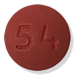 Pill 54 Red Round is Methylphenidate Hydrochloride Extended-Release