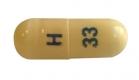 Pill H 33 Yellow Capsule-shape is Oseltamivir Phosphate