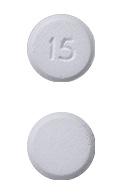 Pill 15 White Round is Lansoprazole Delayed-Release (Orally Disintegrating)