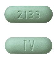 Pill TV 2133 Green Capsule-shape is Minocycline Hydrochloride Extended-Release