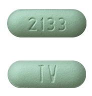 Pill TV 2133 Green Capsule/Oblong is Minocycline Hydrochloride Extended-Release