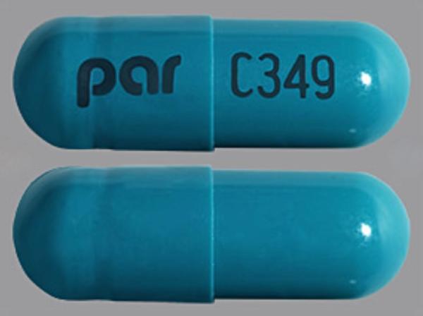 Pill par C349 Green Capsule/Oblong is Memantine Hydrochloride Extended-Release