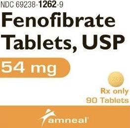 Pill AN 1262 Yellow Round is Fenofibrate