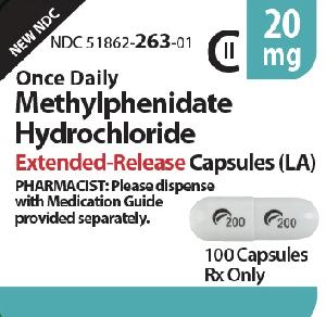 Methylphenidate hydrochloride extended-release (LA) 20 mg Logo 200 Logo 200