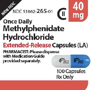 Methylphenidate hydrochloride extended-release (LA) 40 mg Logo 202 Logo 202