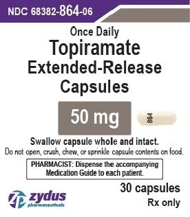 Pill 864 White Capsule/Oblong is Topiramate Extended-Release