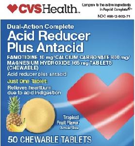 Acid reducer plus antacid calcium carbonate 800 mg / famotidine 10 mg / magnesium hydroxide 165 mg Plus