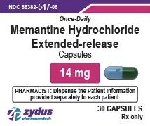 Memantine hydrochloride extended release 14 mg 547