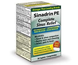 La pilule RC SPE est Sinadrin PE acétaminophène 650 mg / maléate de dexbromphéniramine 2 mg / chlorhydrate de phényléphrine 10 mg