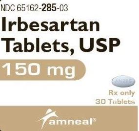 Pill AN 285 White Oval is Irbesartan