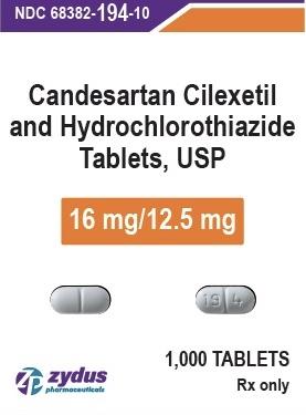 Candesartan cilexetil and hydrochlorothiazide 16 mg / 12.5 mg 19 4