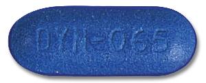 Pill DYN-065 Blue Capsule/Oblong is Minocycline Hydrochloride Extended Release