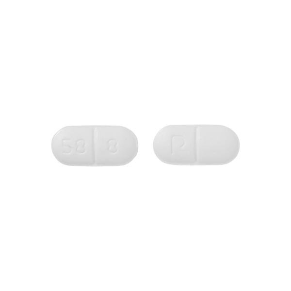 Pill P 58 8 White Capsule/Oblong is Candesartan Cilexetil and Hydrochlorothiazide