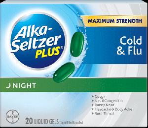 Pill AS NITE is Alka-Seltzer Plus Night Cold & Flu acetaminophen 325 mg / dextromethorphan hydrobromide 10 mg / doxylamine succinate 6.25 mg / phenylephrine hydrochloride 5 mg