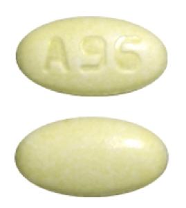 Pill A96 Yellow Oval is Potassium Citrate Extended-Release