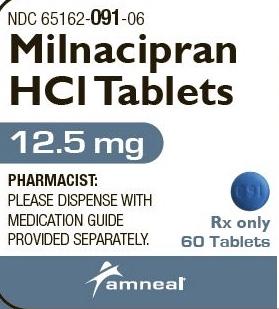 Pill AN 091 Blue Round is Milnacipran Hydrochloride