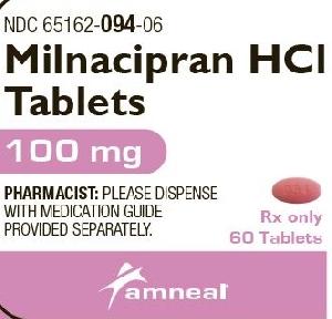 Pill AN 094 Pink Oval is Milnacipran Hydrochloride