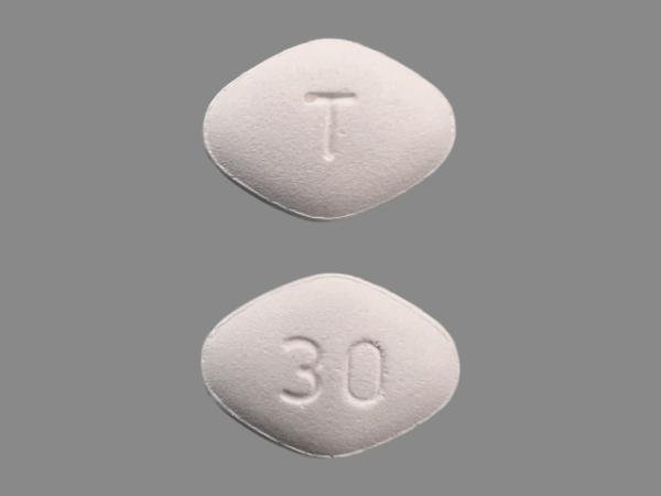 Pill T 30 White Four-sided is Sildenafil Citrate