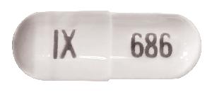Pill IX 686 White Capsule-shape is Dexmethylphenidate Hydrochloride Extended-Release