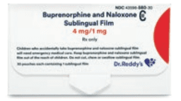Pill 4 Orange Rectangle is Buprenorphine Hydrochloride and Naloxone Hydrochloride Sublingual Film