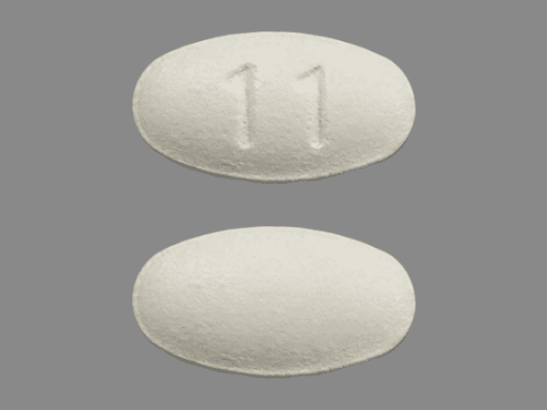 Pill 11 White Oval is Atorvastatin Calcium