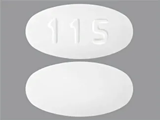 Pill 115 White Oval is Atorvastatin Calcium