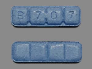 Pill B 7 0 7 Blue Rectangle is Alprazolam