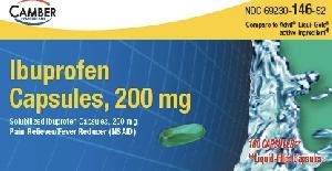 Pill AT146 Green Capsule-shape is Ibuprofen