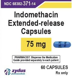 Pill ZA-79 75 mg Blue Capsule/Oblong is Indomethacin Extended-Release