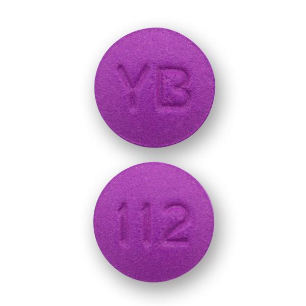 Pill YB 112 Purple Round is Galantamine Hydrobromide