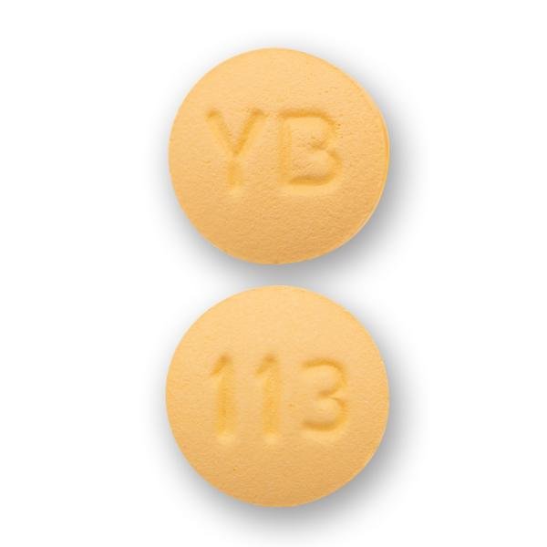 Pill YB 113 Peach Round is Galantamine Hydrobromide