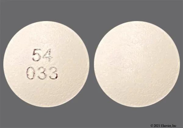 54 033 Pill White Round 8mm - Pill Identifier