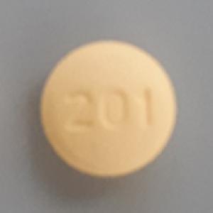 Pill 201 Yellow Round is Fenofibrate