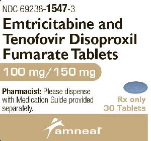 Pill AC51 er Emtricitabin og Tenofovir Disoproxil Fumarate 100 mg / 150 mg