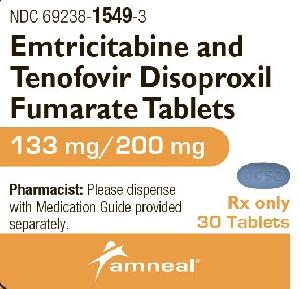 Emtricitabine and tenofovir disoproxil fumarate 133 mg / 200 mg AC52