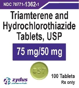 Hydrochlorothiazide and triamterene 50 mg / 75 mg 857