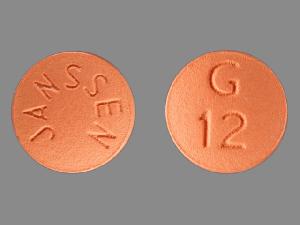 Pill JANSSEN G 12 Brown Round is Galantamine Hydrobromide